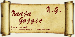 Nadja Gojgić vizit kartica
